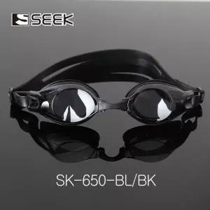 SEEK 보급형 아동용 물안경 SK650 블랙쥬니어수경 어린이 키즈 검정수겅 어린이형 수영장 실내 남아 여아