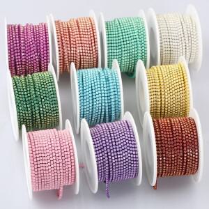 RESEN New! 모카 오팔 유리 라인 석 컵 체인 크리스탈 다이아몬드 드레스 용 밴딩에 트림 접착제에 바느질