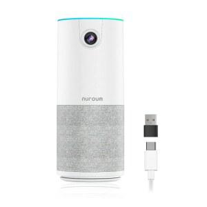 NUROUM C10(2세대) 1080P 회의 웹캠, 마이크 올인원 /팀용 카메라, 포함, 노이즈 스피커 줌 캔슬링 컴퓨터 /데스크톱 휴대용 PC USB AGC, AI 회의용