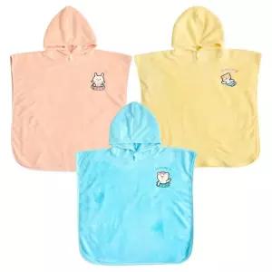 베베샤 극세사 애니멀 비치가운 3컬러 4 10세 판초스타일 유아동 후드가운 목욕타올 수영 물놀이
