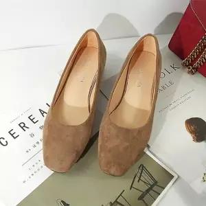 스퀘어 3컬러 스웨이드 플랫 펌프스힐 P5805