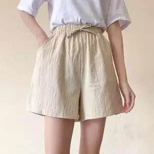 여름 패션 8컬러 여자 허리 밴딩 린넨 반바지 LKP014