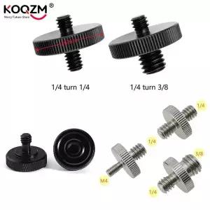 1/4 3/8 수 암나사 나사 삼각대 플레이트 나사 마운트 카메라 플래시 삼각대 마이크 금속 카메라 액세서리