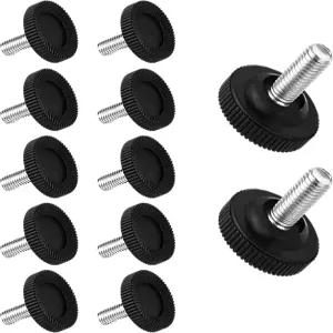 DSLSQD 12팩 가구 평준화 발 조절 가능 테이블 다리 무거운 듀티 나사 캐비닛 의자 바 스툴 책상 서랍 나무