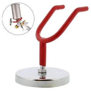 페인트 스프레이건 거치대 랙 피드 부스 부착 중력 자기 실버 건 고정 브래킷, 자동 수리 도구