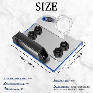 타일용 호환 앵글 그라인더 스탠드 45 ° 세라믹 절단 마감용 호환 챔퍼  스테인리스 스틸 스텐 홀더