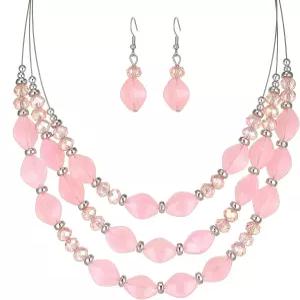 여성용 레이어드 청키 스테이트먼트 목걸이 3종 귀걸이 패션 의상 칼라 주얼리 세트 선물