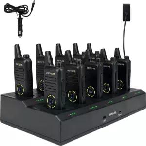 레테비스 RT22S 무전기 휴대용 FRS 양방향 라디오 10팩 10방향 멀티 갱 충전기 비즈니스 창고 학교용 충전