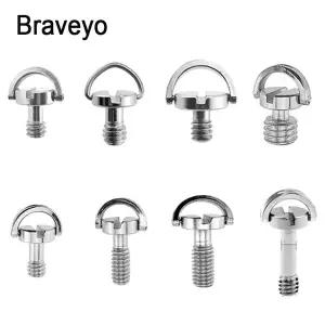 카메라 D-링 나사 퀵 릴리스 플레이트 나사 1/4 또는 3/8 인치 삼각대 볼 헤드 마운트 적응 안정적인 촬영