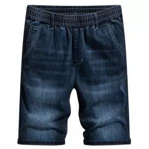 EAMT 남자 하프 여름 청반바지 지퍼 오픈 워싱 청바지 일자 얇은 패션 반바지 멀티 5부 YJ2