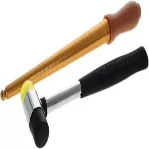 Utoolmart 링 사이즈 맨드릴 키트 미국 0-13 손가락 측정 스틱 자 게이지 구리 도금 고무 망치 1세트