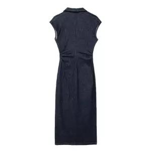 EAMT 원피스 여성용 여름 셔츠형 데님팬츠 슬림핏 청치마 EUNG2