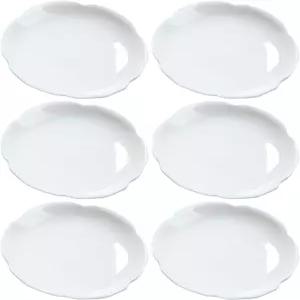 사이즈카토 6pcs 화이트 도자기 티코스터 3.3인치 티백코스터