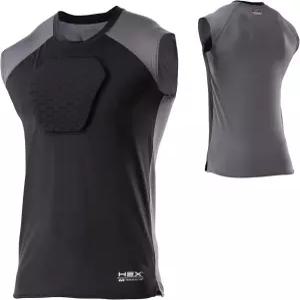 맥데이비드 HEX 가슴 보호 셔츠 하트 가드 스턴럼 압박 패딩 축구 라크로스 소프트볼 럭비