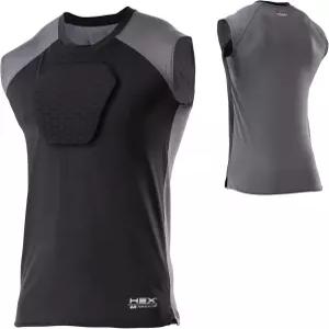 맥데이비드 HEX 가슴 보호 셔츠 하트 가드 스턴럼 압박 패딩 축구 라크로스 소프트볼 럭비 - 청소년용