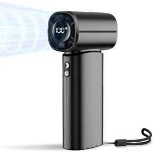 휴대용 선풍기 100단 속도 조절 가능한 남성을 여성 공기 야외 포켓 6000mAh 위한 필수품 여행 강력한 흐름 배터리 30000 디자인 충전식 디스플레이 LED 미니