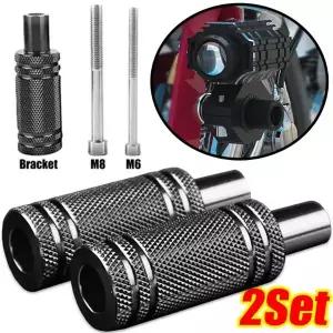 오토바이 머드 가드 스포트라이트 브래킷 LED 헤드 라이트 안개등 베이스 M8/M6 외부 수정 알루미늄 합금