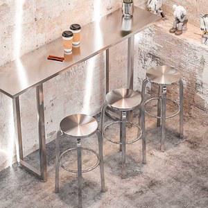 홈바 테이블 스텐 조리대 이동식책상 높은 보조대 원형 베이킹 다용도 홈바테이블 접이식