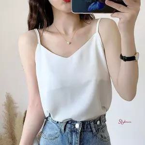 3컬러 이너 나시 레이어드 LK 끈 브이넥 끈나시vwx431