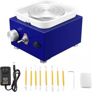 및 초보자용 미니 도자기 휠 머신 턴테이블 2개 3.94인치 2.56인치 0-2000RPM 조절 가능한 속도 기계