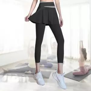 레깅스 치마 발레 피트니스 런닝 조깅 요가 하이웨스 PhD6+3rbT