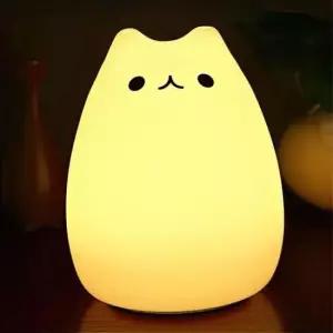 [Deco] 아이방 수면등 무드등 거실 변신 고양이 키즈 실리콘 취침등 전등 조명