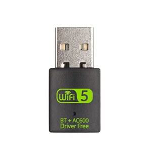 [미국배송] REDLUX USB WIFI 블루투스 어댑터 600MBPS 듀얼 밴드 2.4 / 5GHZ 무선 네트워크 카드 PC 노트북 데스크톱용 동글 WINDOWS 7 8.1 10 지원