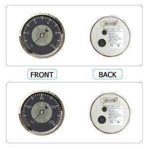 4게이지 세트 52mm 0-190ohm 연료 레벨 수온 오일 압력 전압계 적색/황색 백라이트 포함 12V 자동차 차량용