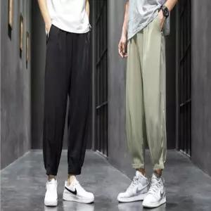 남자바지 밴딩 팬츠 핀턱 슬랙스 조거 여름 쿨바지 3 mSp6+3NYn