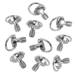 퀵 릴리스 플레이트 용 10pcs 1/4 카메라 나사 접이식 D-링 어댑터 볼트 삼각대 모노 포드 카메라 케이지