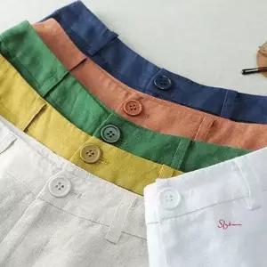 여성여름반바지 마반바지 7컬러 뒷밴딩 린넨 팬츠wxy379