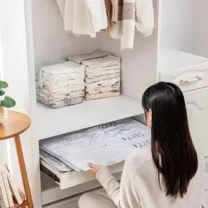 겨울옷보관 옷정리팩 롱패딩 이불 의류 진공 8초 압축 대 팩