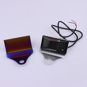 바이크 오토바이 DC 12-150V 디지털 전압계 LED 디스플레이 방수 테스터 브래킷과 배터리 Moniter 게이지