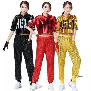 반짝이 장갑 무대 파티용품 바지 스팽글 장기자랑 의상ssu963