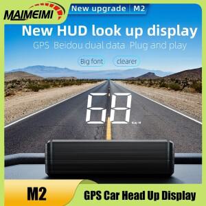 M2 GPS 헤드 업 디스플레이 자동차 속도계 공용 HUD 큰 글꼴 디지털 게이지 KMH 모든 전자 제품