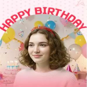 타임블록 생일파티 머리띠 해피벌스데이머리띠