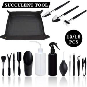 정원 화분 키트 7-16PCS 즙이 많은 식물 도구 세트 원예 매트, 꽃 분재 이식 묘목 손