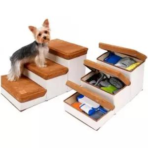 [반려] 고양이 3단 홍스비 논 강아지 애견수납계단 반려동물