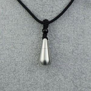 목걸이 알약케이스 휴대용 약 데 보관 스테인리스 비상약 약통 약케이스 B 미니 물방울