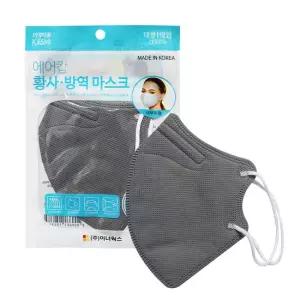 에어캅 새부리형 KF94 마스크 1매x50개 대형 그레이 개별포장 국내산