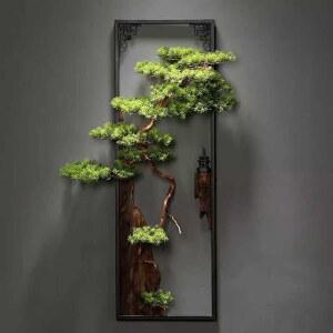 장식 벽장식 소나무 모형 거실 선물 사무실 제품 인테리어