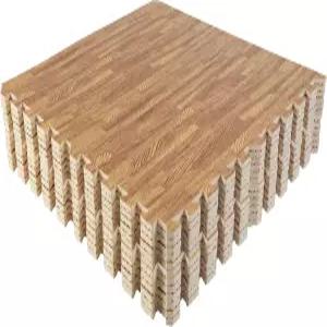 EVA 폼 바닥 타일 12팩 - 48 SQFT 우드그레인 퍼즐 매트 가족실 또는 체육관 연동 Starwart 라이트