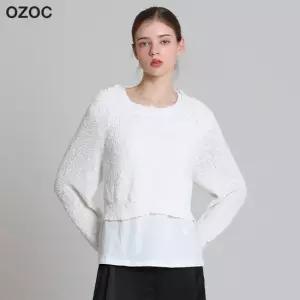 오조크 뒷 리본 망토 니트