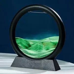 [셀러에이드]모래 아트 액자 블랙 그린 조형물 탁상용 샌드