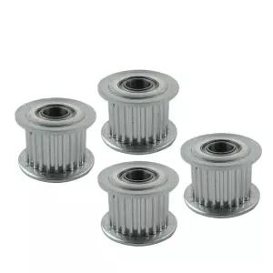 4pcs MXL 20T 아이들러 풀리 7/11mm 벨트 폭 베어링 휠 20 톱니 보어