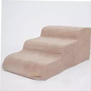 강아지베드스텝 강아지 라운드 3단 계단 베이지 애견 슬개골 스텝 1P