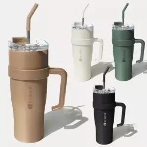 1리터 대용량 진공 빨대 텀블러 304 스텐컵 1200ml