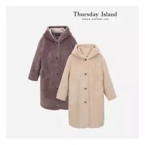 써스데이아일랜드 정상가-499000원 후드 퍼 롱코트 T238MLT242W 1083643