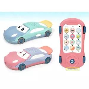 파스텔 자동차모양 아기 전화기 장난감 생일선물 손자 유아스마트폰 키즈까페 토이