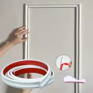 9.8FT×1.6인치 벽 성형 트림 유연한 자체 접착식 의자 레일 패널 크라운 도어 거울 프레임 테두리 창문 필